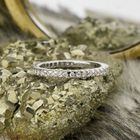 Image 2 of 18K white gold alliance ring with 0.4 ct diamond
