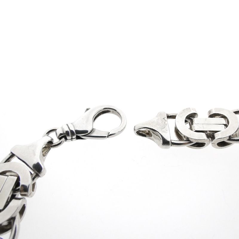 Image 7 of Long silver flat king chain | 72 cm