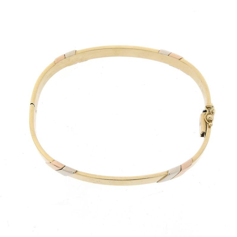 Image 6 of Tricolor gold slave bracelet; Ø 60mm