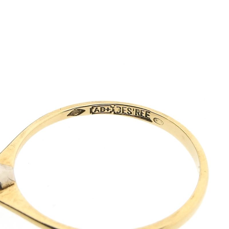 Image 8 of Gold solitaire ring with 0.02 ct. diamond | Desiree