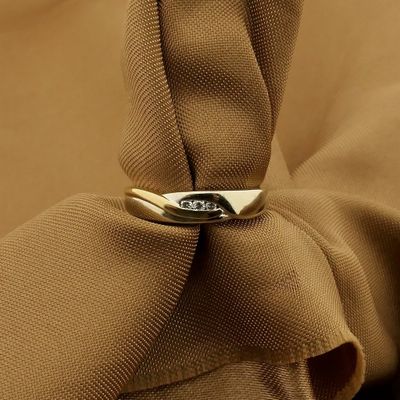 Two-tone gold ring with diamond | 0.015 ct. Image 2 of Two-tone gold ring with diamond | 0.015 ct.