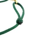 Image 5 of Forever Knots® Handmade Green Satin Bracelet with Gold Link