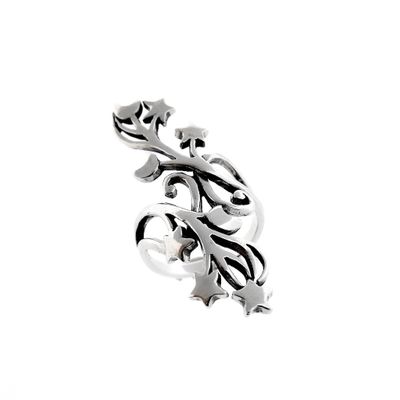Image 1 of Silver ring with starry sky