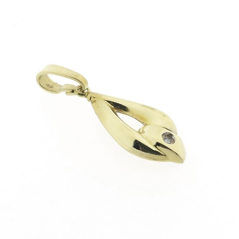 Image 3 of Gold subtle pendant with diamond | 0.005 ct.