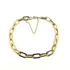 Image 1 of Gold closed forever link bracelet; 19 cm
