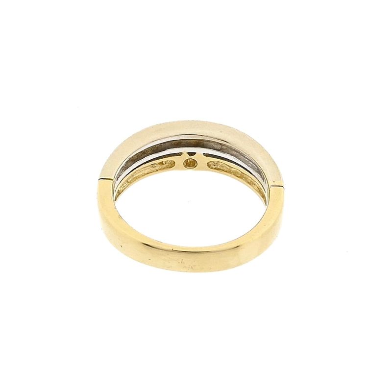 Image 6 of Bicolor Gold Ring with Diamond; 0.11 ct.