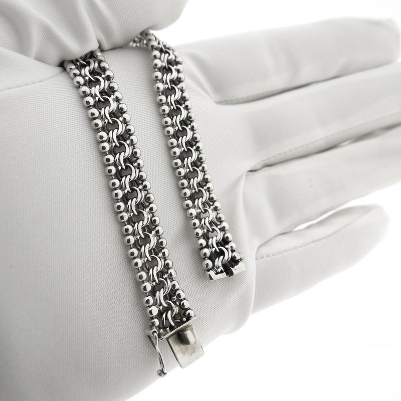 Image 7 of Silver gallery wire link bracelet | 20 cm
