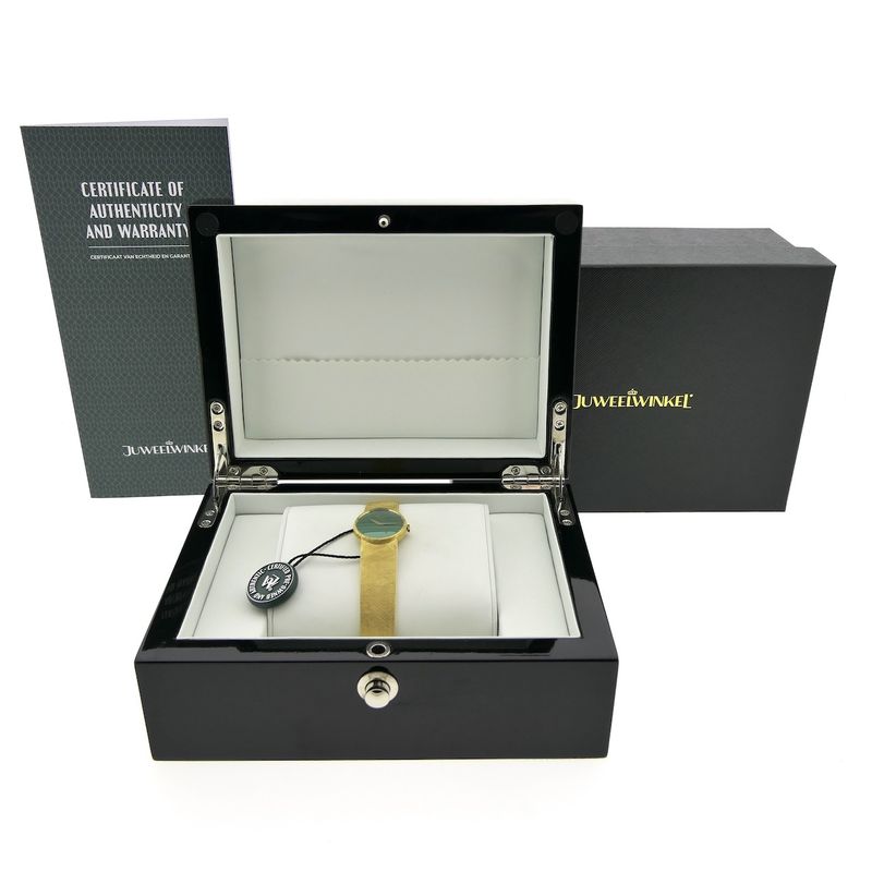 Image 4 of Chopard Genève Cocktail Watch 4010 1; Vintage 18k. gouden horloge met malachiet wijzerplaat