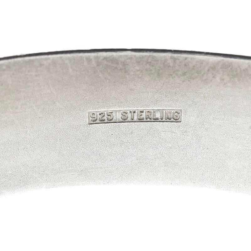 Image 8 of Silver Artistic Slave Bracelet; Size M/L