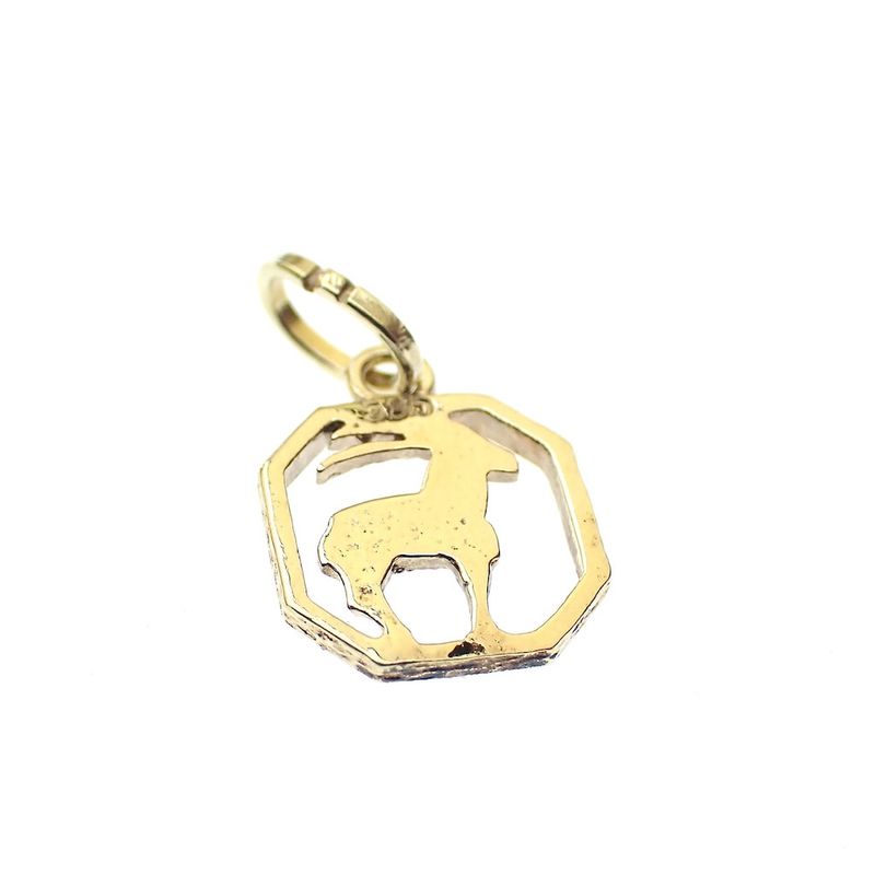 Image 4 of Gold zodiac sign pendant; Capricorn