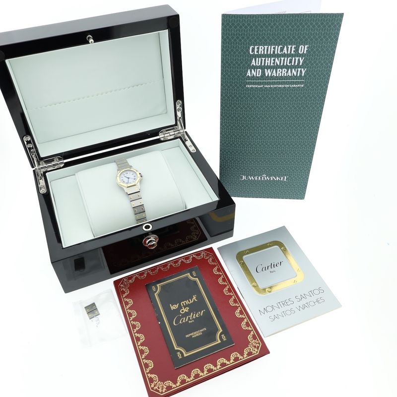 Image 4 of Cartier Santos Octagon Automatic 0907; 18k gold/steel women's watch