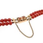 Image 5 of Vintage/antique red coral bead necklace with gold clasp | 56 cm