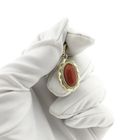 Image 7 of Antique gold pendant with blood coral