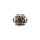Image 3 of Pandora charm; Silver with gold; Golden Laces