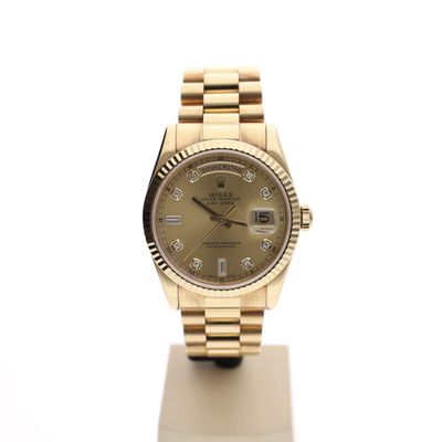 Image 1 of Rolex Day-Date 36mm 'Diamond Dial' 118238; 18k. Gold watch in full set