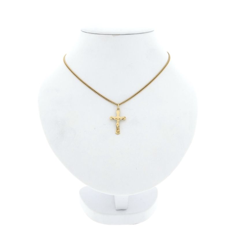 Image 3 of Gold pendant of a cross with corpus.