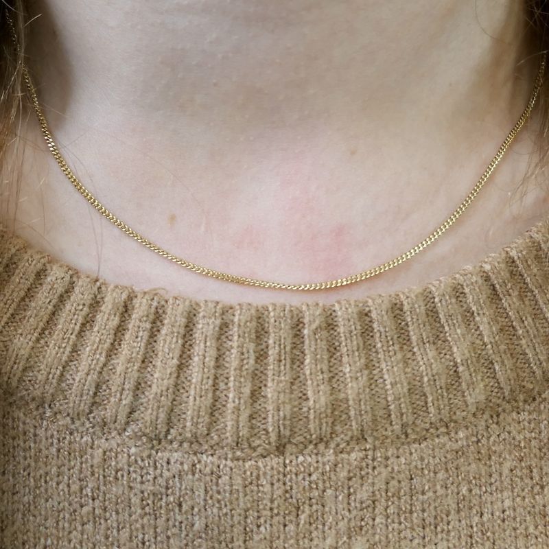 Image 8 of Gold gourmet link chain | 42.5 cm