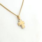 Image 7 of Bicolor Gold Cross Pendant