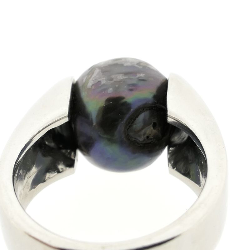 Image 5 of Silver ring with black pearl | Melano