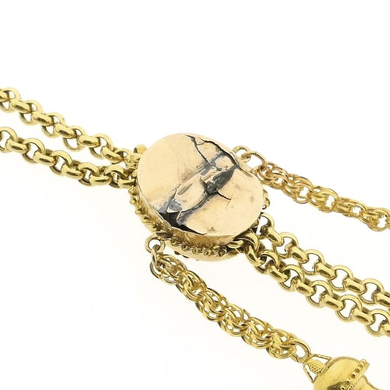 Image 6 of Antique gold sliding chain with tassels