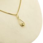 Image 4 of Gold subtle pendant with Fancy Yellow diamond | 0.15 ct.