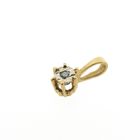 Image 3 of Gold minimalist pendant with diamond | 0.10 ct.