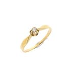 Image 1 of Gold solitaire ring with diamond; 0.03 ct.