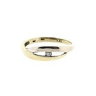 Afbeelding 3 van Bicolor gouden ring met diamant; 0,03 ct. 