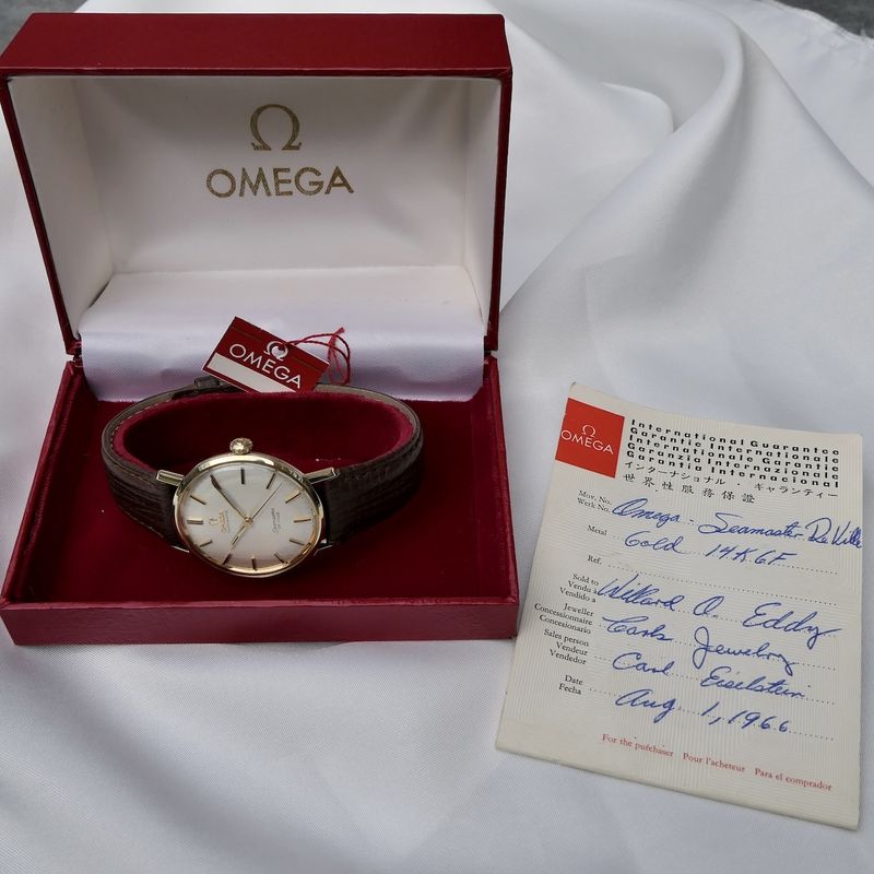 Image 22 of Omega Seamaster Deville 136.020; Vintage 14k. gold cap watch