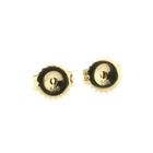 Image 6 of Bicolor gold stud earrings with zirconia