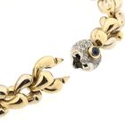 Image 5 of Cadaro two-tone gold bracelet with sapphire and diamond 0.96 ct.; 20.5 cm