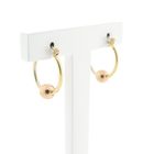 Image 3 of Tricolor gold earrings with a ball; Ø 16.5 mm