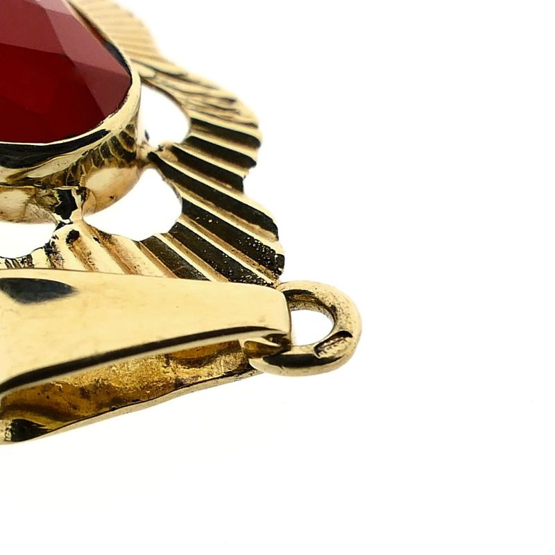 Image 9 of Gold Pendant with Carnelian