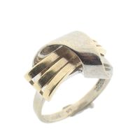 Two-tone gold abstract ring | Vintage
