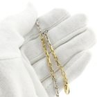 Image 6 of Two-tone gold anchor link bracelet