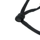 Image 3 of Black Satin Cord Bracelet with Silver Link
