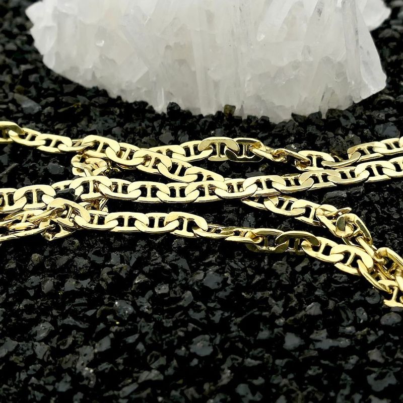 Image 2 of Gold navy link necklace