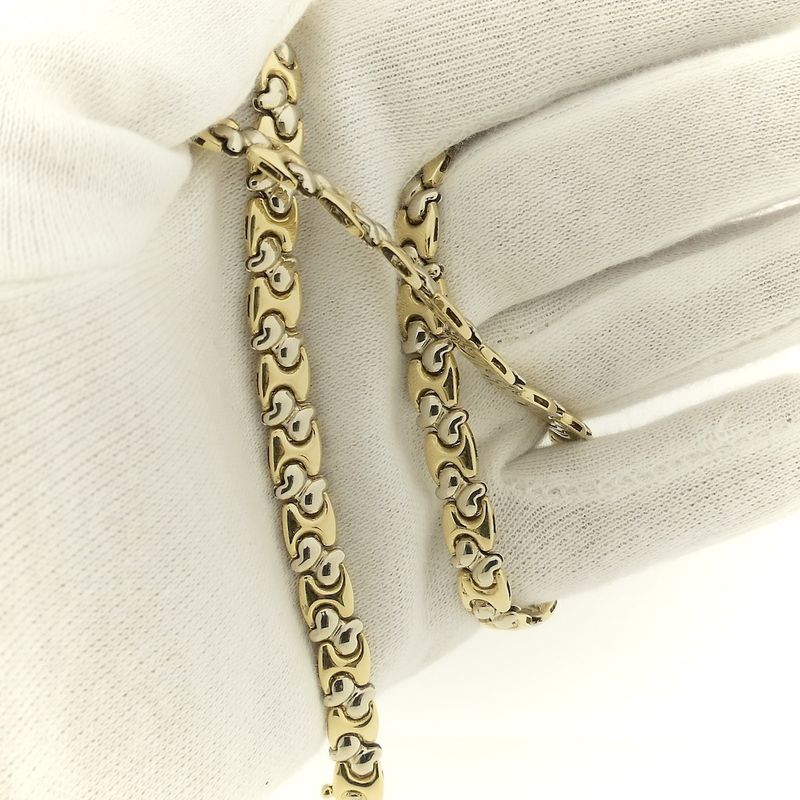 Image 9 of Two-tone gold fantasy link necklace