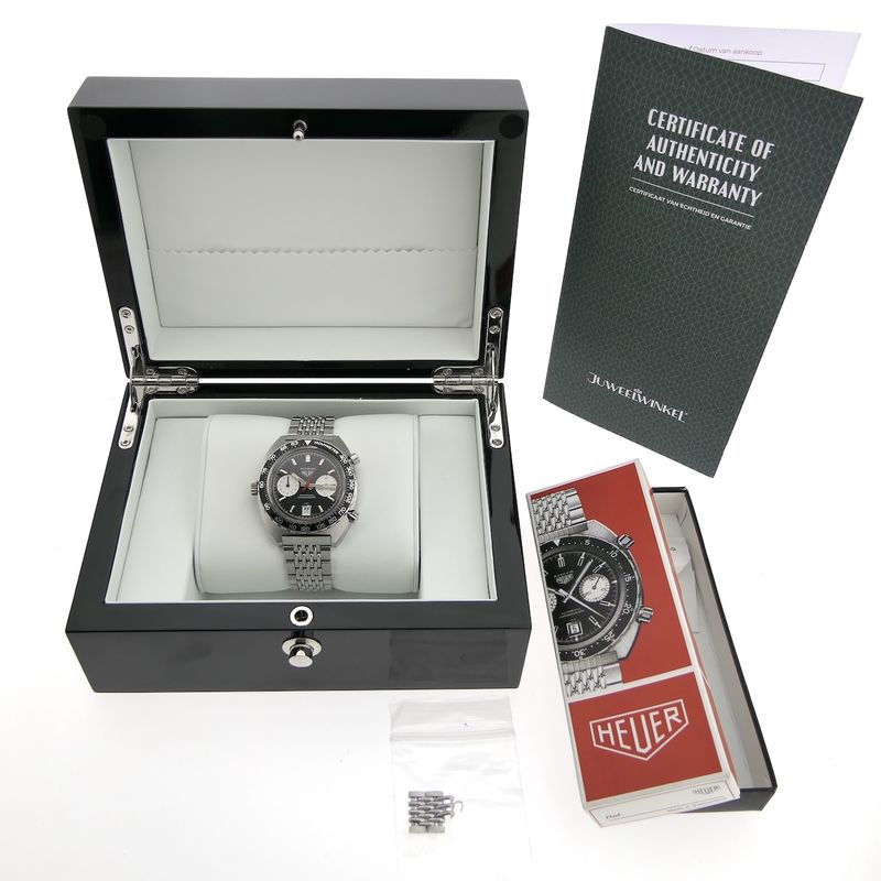 Image 4 of Heuer Autavia 1163; Vintage chronograph men's watch