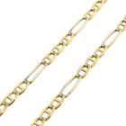 Image 6 of Bicolor Gold Figaro/Marine Link Chain
