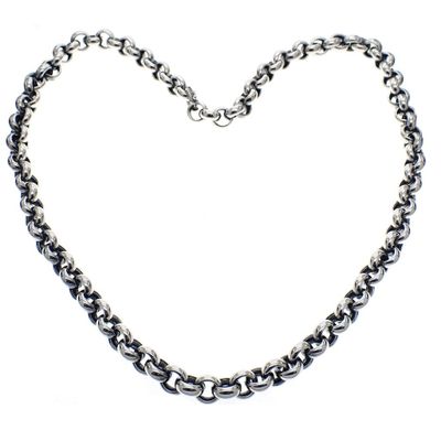 Image 1 of Silver robust jasseron necklace | 63 cm