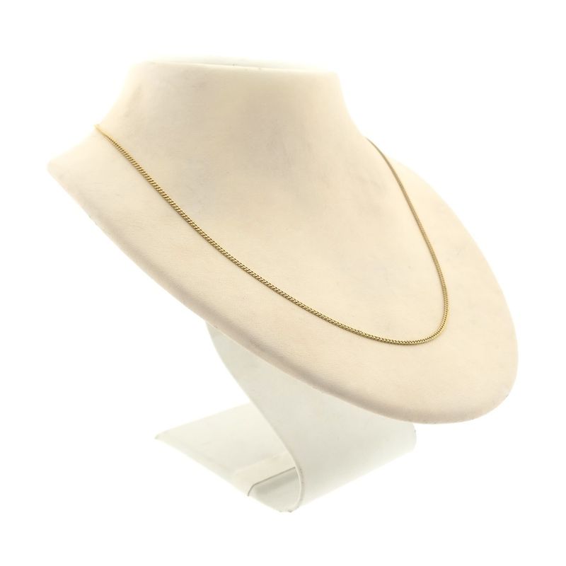 Image 6 of Gold flat gourmet link chain | 60 cm