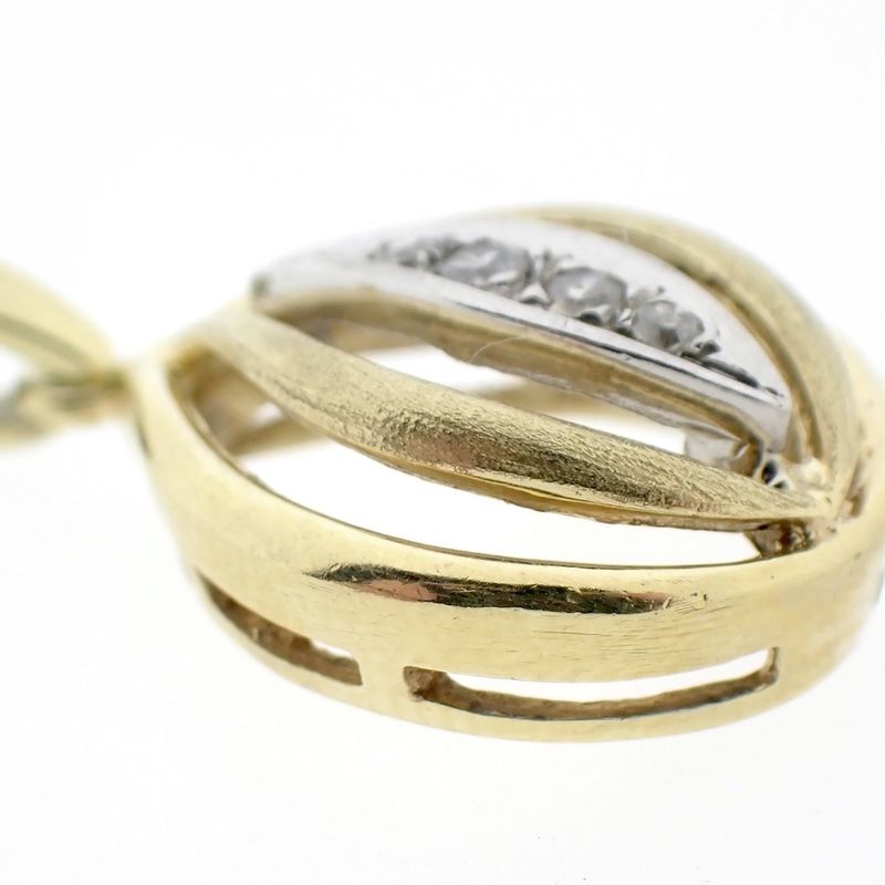 Image 7 of Golden fantasy pendant with diamond 0.03 ct.