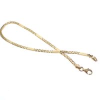 Gold gourmet link bracelet with fantasy | 22 cm