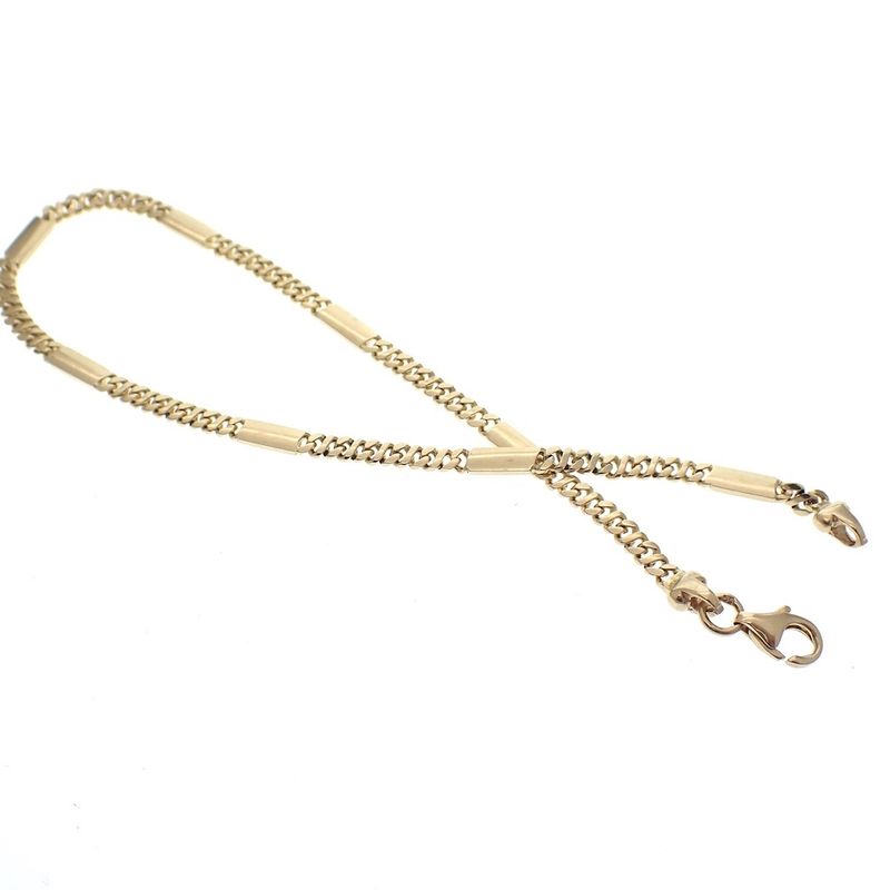 Image 1 of Gold gourmet link bracelet with fantasy | 22 cm
