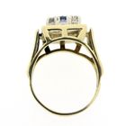 Image 4 of Gold men's ring with diamond and sapphire