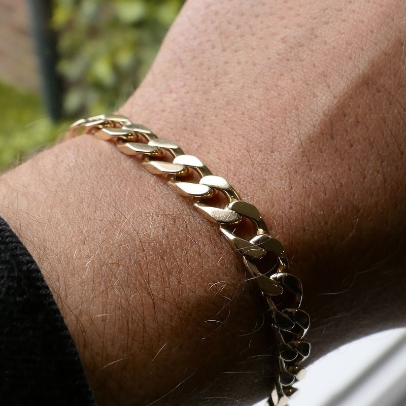 Image 10 of Solid gold gourmet link bracelet | 23.5 cm