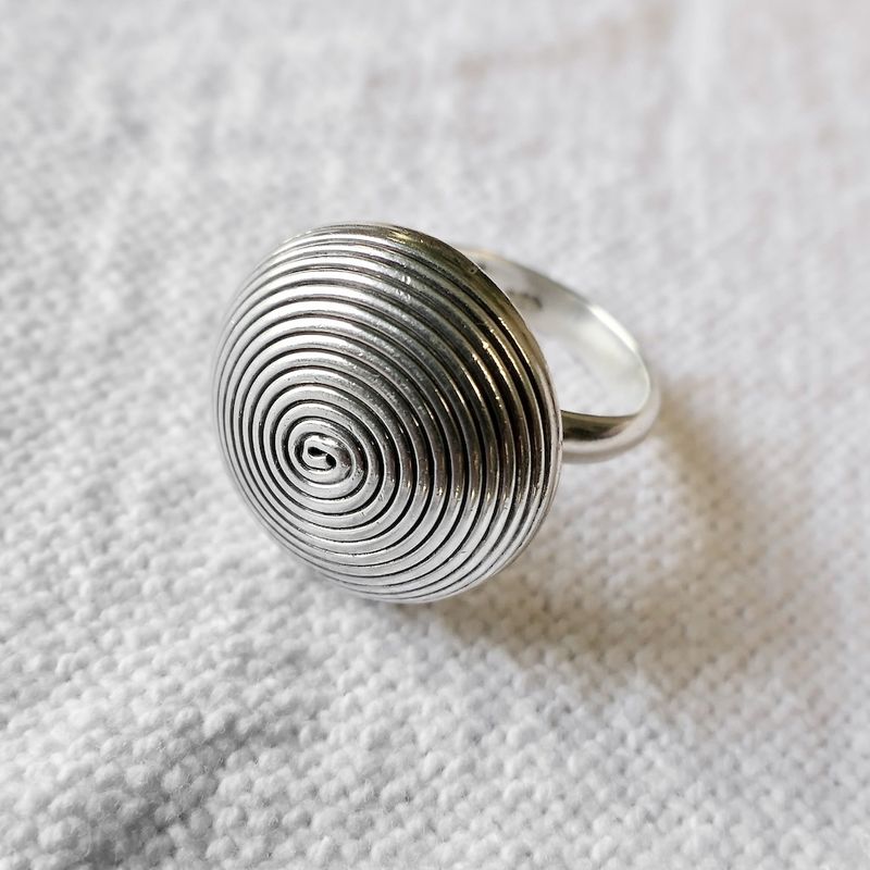 Image 2 of Silver ring with spiral
