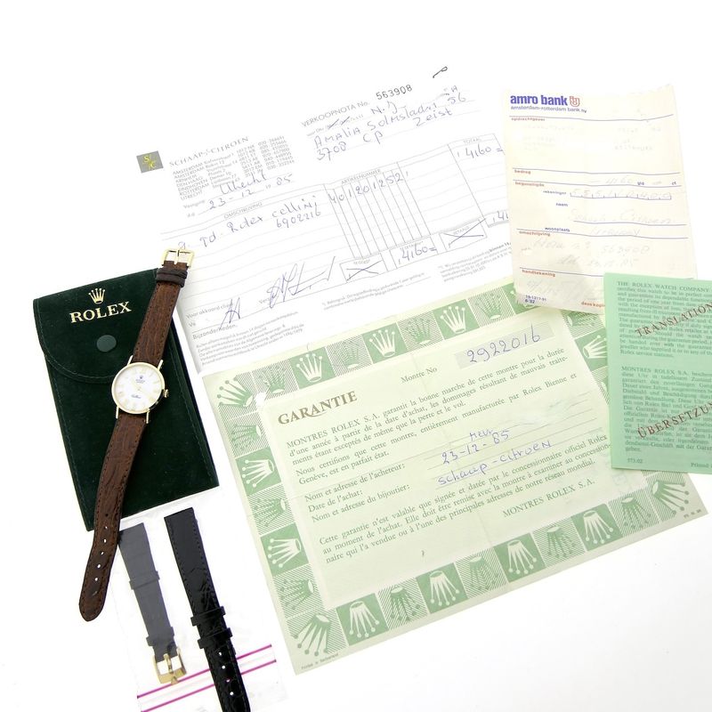 Image 4 of Rolex Cellini 4109; Vintage 18k gold ladies' watch