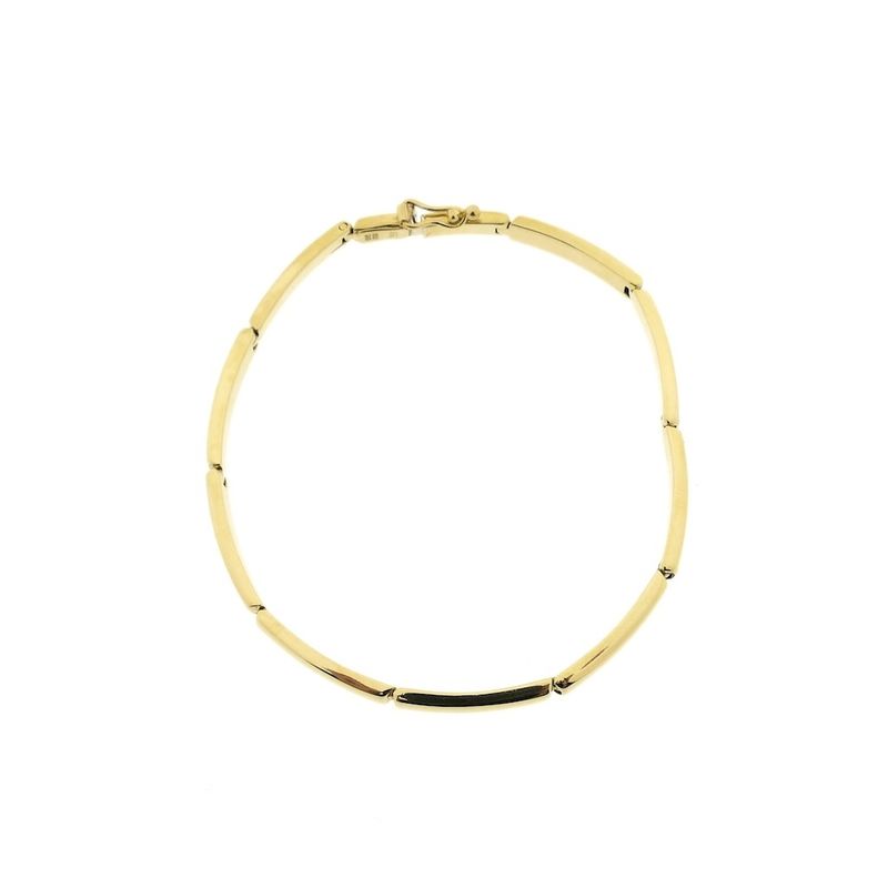 Image 3 of Gold bar link bracelet | 19 cm